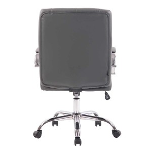 Silla de oficina NESI en piel color negro