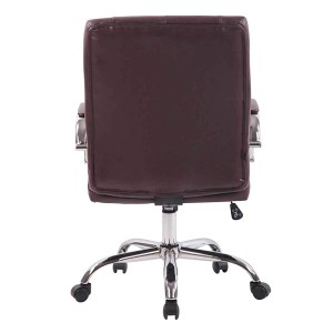 Silla de oficina NESI en piel color negro