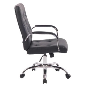 Silla de oficina NESI en piel color negro