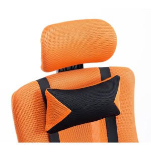 Silla de oficina ANTARES, reclinable en varias posiciones y con reposapiés extensible en malla transpirable color negro