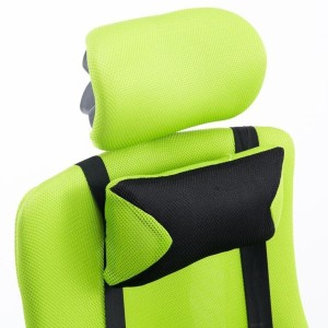 Silla de oficina ANTARES, reclinable en varias posiciones y con reposapiés extensible en malla transpirable color negro