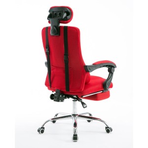 Silla de oficina ANTARES, reclinable en varias posiciones y con reposapiés extensible en malla transpirable color negro