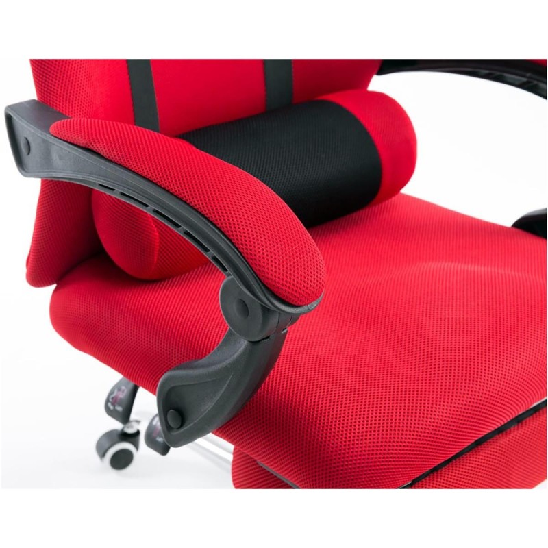 Silla de oficina ANTARES, reclinable en varias posiciones y con reposapiés extensible en malla transpirable color negro