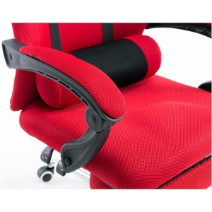 Silla de oficina ANTARES, reclinable en varias posiciones y con reposapiés extensible en malla transpirable color negro