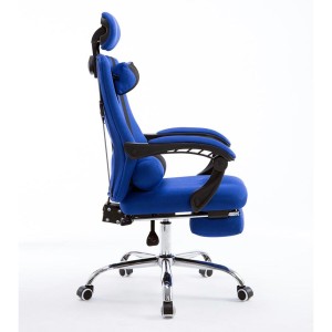 Silla de oficina ANTARES, reclinable en varias posiciones y con reposapiés extensible en malla transpirable color negro