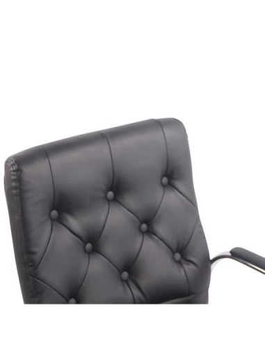 Sillón Ejecutivo modelo RENO, estructura metal, en piel color Marrón