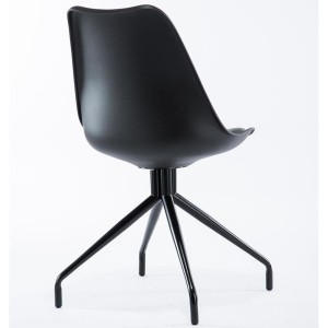 Silla de Diseño / Confidente RECULA, exclusivo diseño en piel color negro