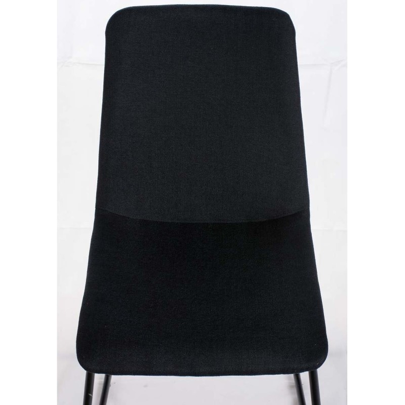 Silla de Confidente FRANCESC, estructura metálica, en tela color negro