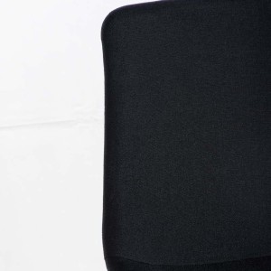 Silla de Confidente FRANCESC, estructura metálica, en tela color negro