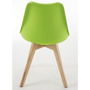 Silla de Diseño / Confidente BOSFORO, exclusivo diseño con patas claras en piel color negro