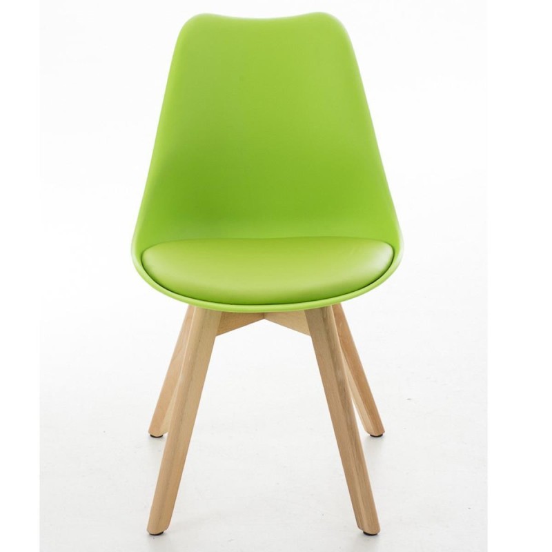 Silla de Diseño / Confidente BOSFORO, exclusivo diseño con patas claras en piel color negro