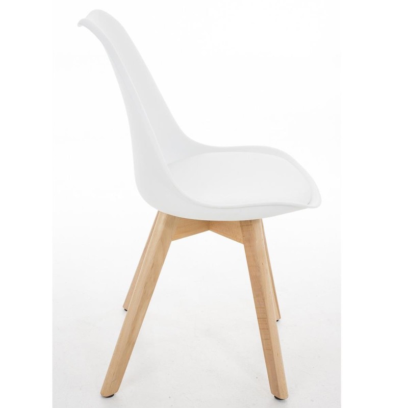 Silla de Diseño / Confidente BOSFORO, exclusivo diseño con patas claras en piel color negro