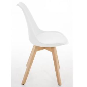 Silla de Diseño / Confidente BOSFORO, exclusivo diseño con patas claras en piel color negro