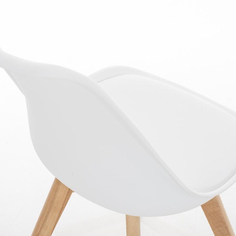 Silla de Diseño / Confidente BOSFORO, exclusivo diseño con patas claras en piel color negro