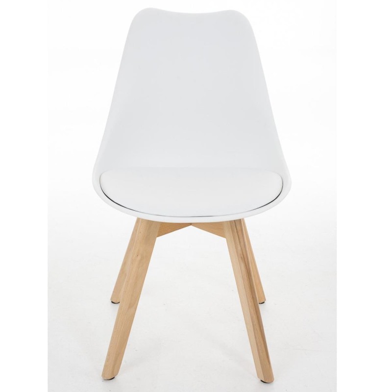 Silla de Diseño / Confidente BOSFORO, exclusivo diseño con patas claras en piel color negro