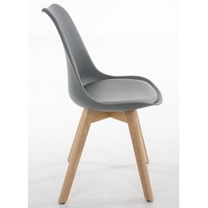 Silla de Diseño / Confidente BOSFORO, exclusivo diseño con patas claras en piel color negro