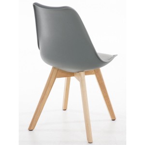 Silla de Diseño / Confidente BOSFORO, exclusivo diseño con patas claras en piel color negro