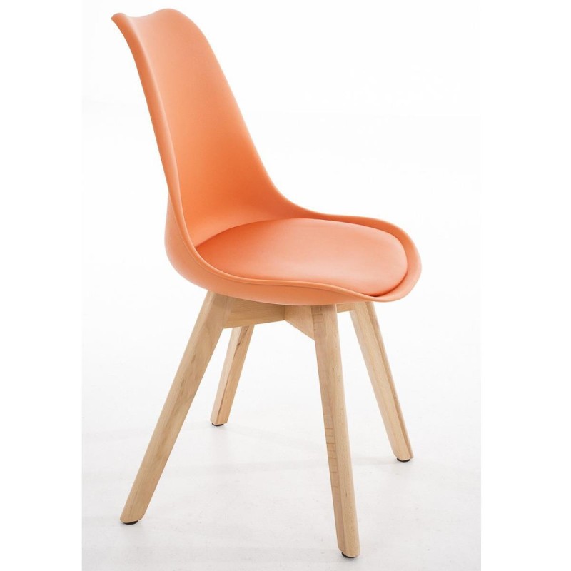 Silla de Diseño / Confidente BOSFORO, exclusivo diseño con patas claras en piel color negro