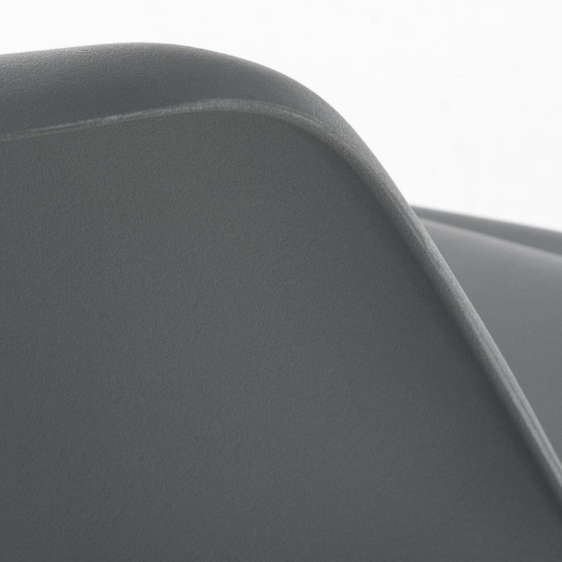 Silla de Diseño / Confidente BOSFORO, exclusivo diseño con patas blancas en piel color negro