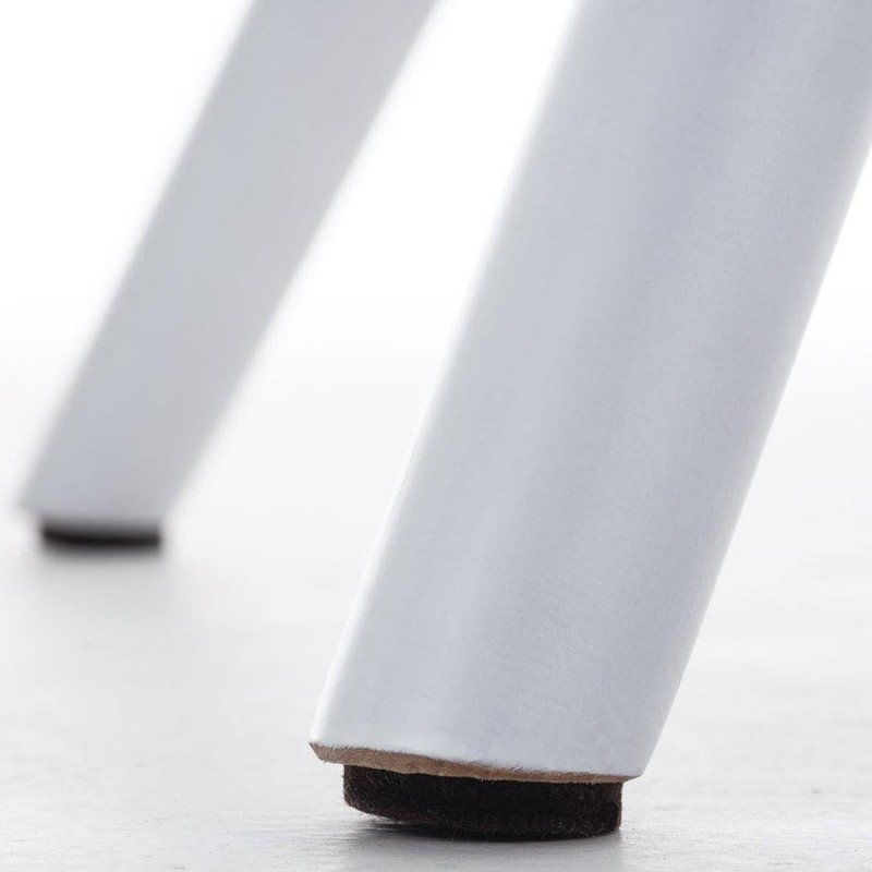 Silla de Diseño / Confidente BOSFORO, exclusivo diseño con patas blancas en piel color negro