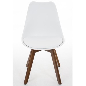 Silla de Diseño / Confidente BOSFORO, exclusivo diseño con patas en nogal en piel color negro