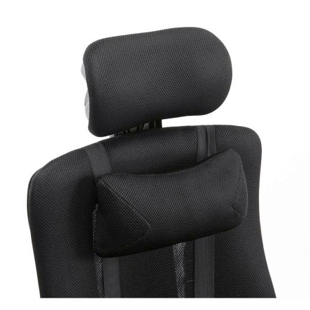 Silla de oficina ANTARES, reclinable en varias posiciones y con reposapiés extensible en malla transpirable color negro