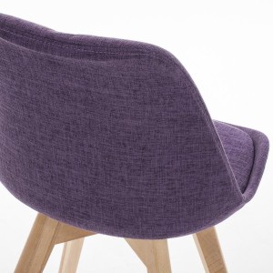 Silla de Diseño / Confidente BOSFORO, exclusivo diseño con patas claras en tela color negro