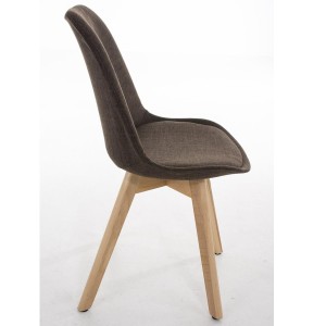 Silla de Diseño / Confidente BOSFORO, exclusivo diseño con patas claras en tela color negro