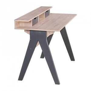 Mesa de Ordenador MILA, superficie en madera, 120x59x86 cm