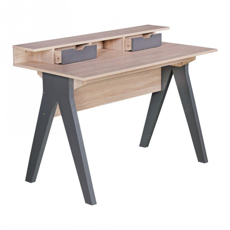 Mesa de Ordenador MILA, superficie en madera, 120x59x86 cm