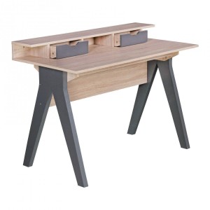 Mesa de Ordenador MILA, superficie en madera, 120x59x86 cm