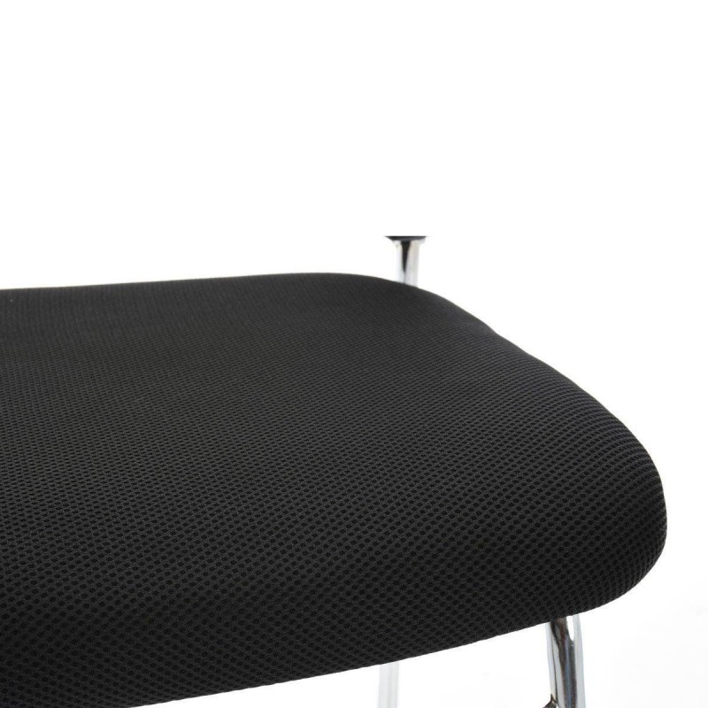 Silla de confidente CRANTON apilable, en tela y malla negro