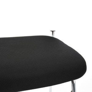 Silla de confidente CRANTON apilable, en tela y malla negro