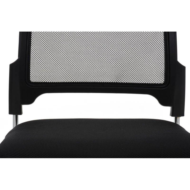Silla de confidente CRANTON apilable, en tela y malla negro
