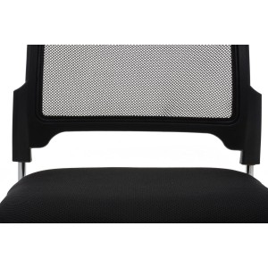Silla de confidente CRANTON apilable, en tela y malla negro