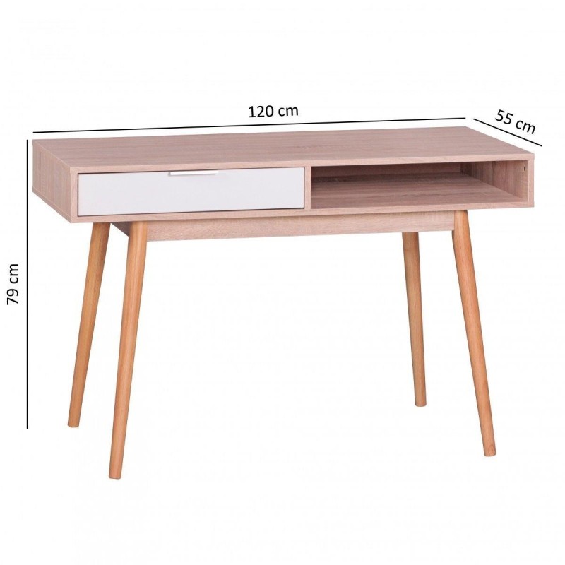 Mesa de Ordenador BERRY, superficie en madera, 90x45x78 cm