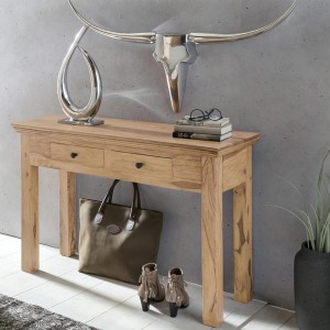 Escritorio DAKOTA, de estilo rústico y hecha a mano, dimensiones 110x40x76cm