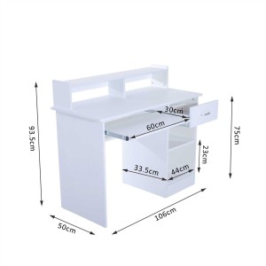 Mesa de ordenador ADEN en madera color negro