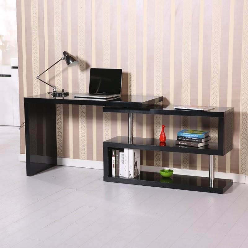 Mesa de ordenador LOREN en madera color negro