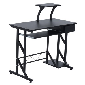 Mesa de ordenador ARNOLD en madera color negro