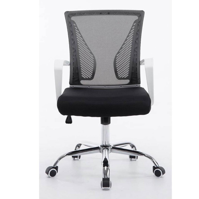 Silla de oficina CUBA con Soporte Dorsal y Asiento Acolchado, en Negro
