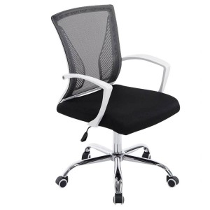 Silla de oficina CUBA con Soporte Dorsal y Asiento Acolchado, en Negro