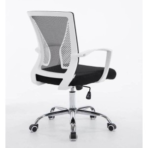 Silla de oficina CUBA con Soporte Dorsal y Asiento Acolchado, en Negro