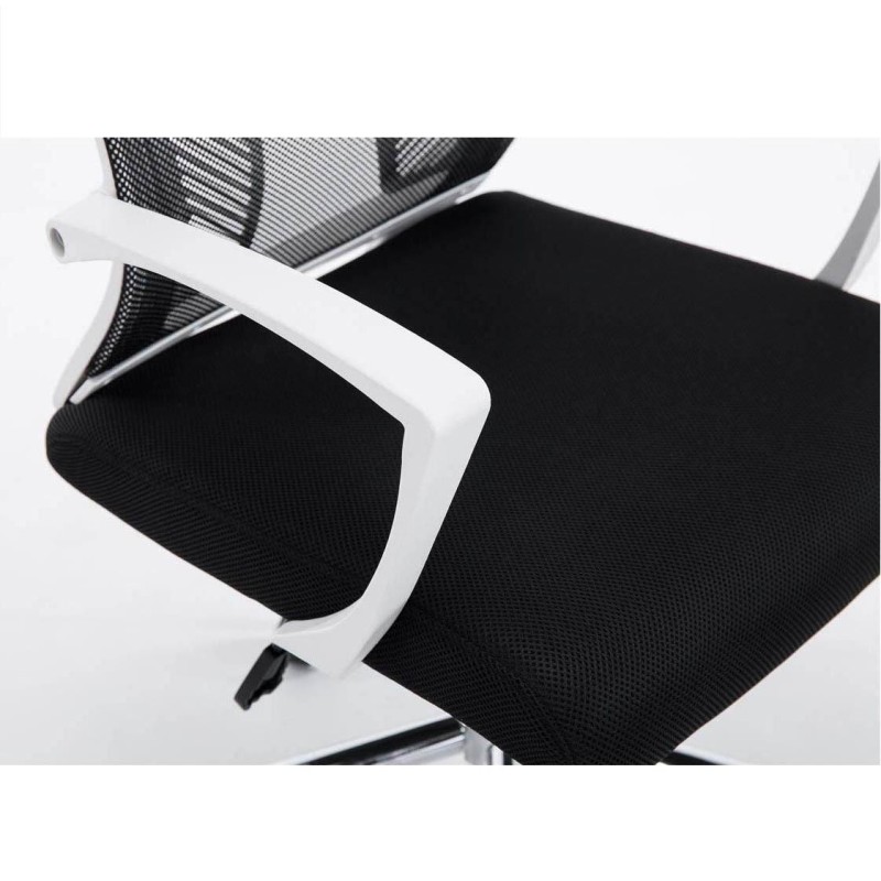 Silla de oficina CUBA con Soporte Dorsal y Asiento Acolchado, en Negro