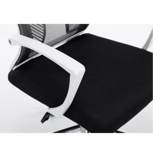 Silla de oficina CUBA con Soporte Dorsal y Asiento Acolchado, en Negro