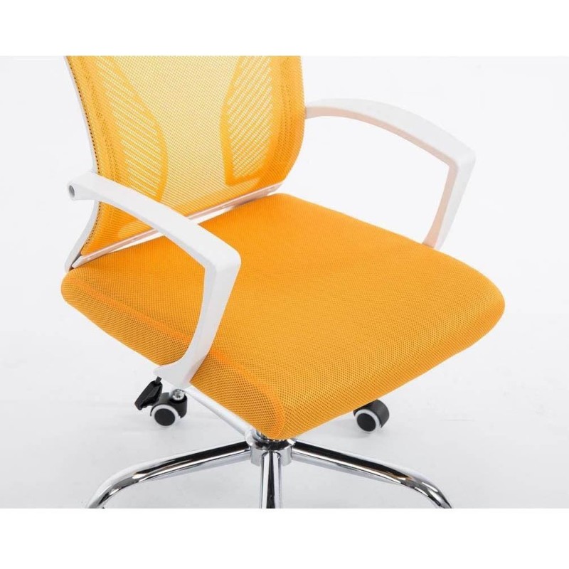 Silla de oficina CUBA con Soporte Dorsal y Asiento Acolchado, en Negro