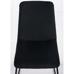 Silla de Confidente FRANCESC, estructura metálica, en tela color negro