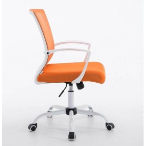 Silla de oficina CUBA WHITE con Soporte Dorsal y Asiento Acolchado, en Negro