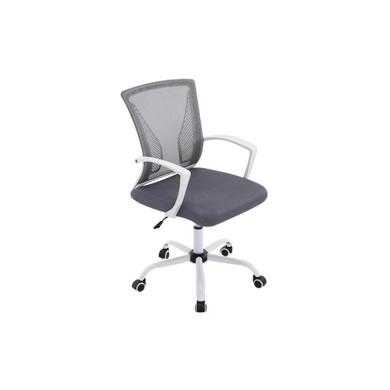 Silla de oficina CUBA WHITE con Soporte Dorsal y Asiento Acolchado, en Negro