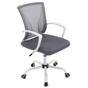Silla de oficina CUBA WHITE con Soporte Dorsal y Asiento Acolchado, en Negro
